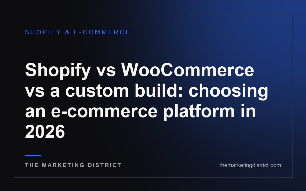 Illustration for Shopify vs WooCommerce vs a custom build: choosing an e-commerce platform in 2026