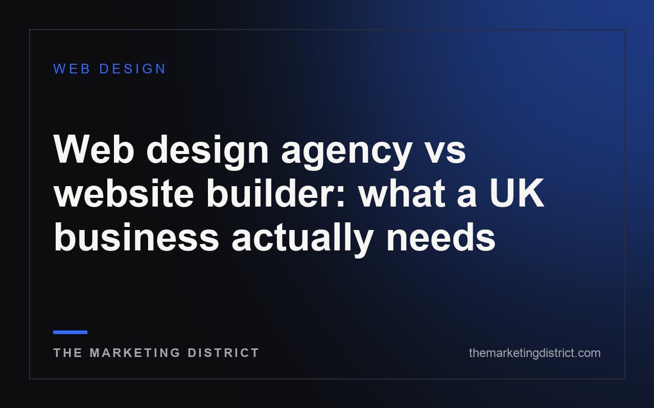 Illustration for Web design agency vs website builder: what a UK business actually needs