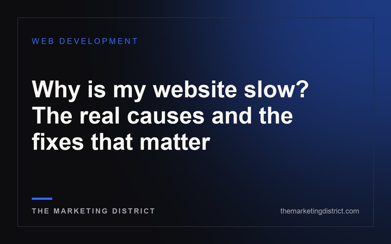 Illustration for Why is my website slow? The real causes and the fixes that matter