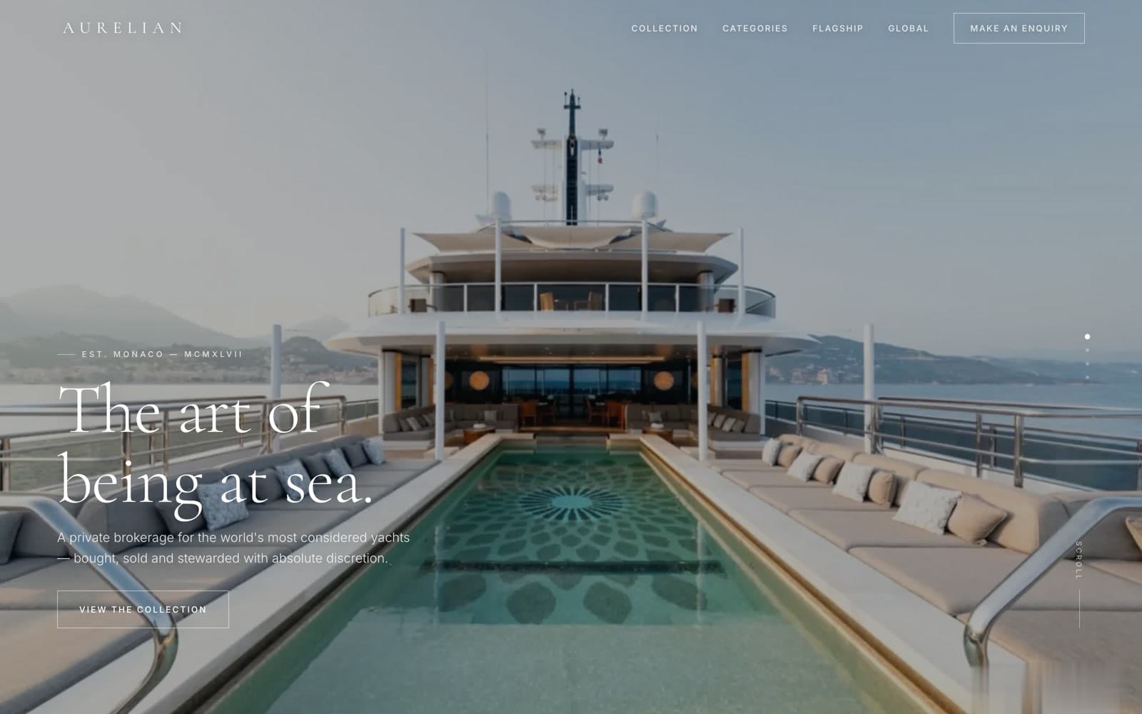 Aurelian website — Aurelian — luxury yacht brokerage