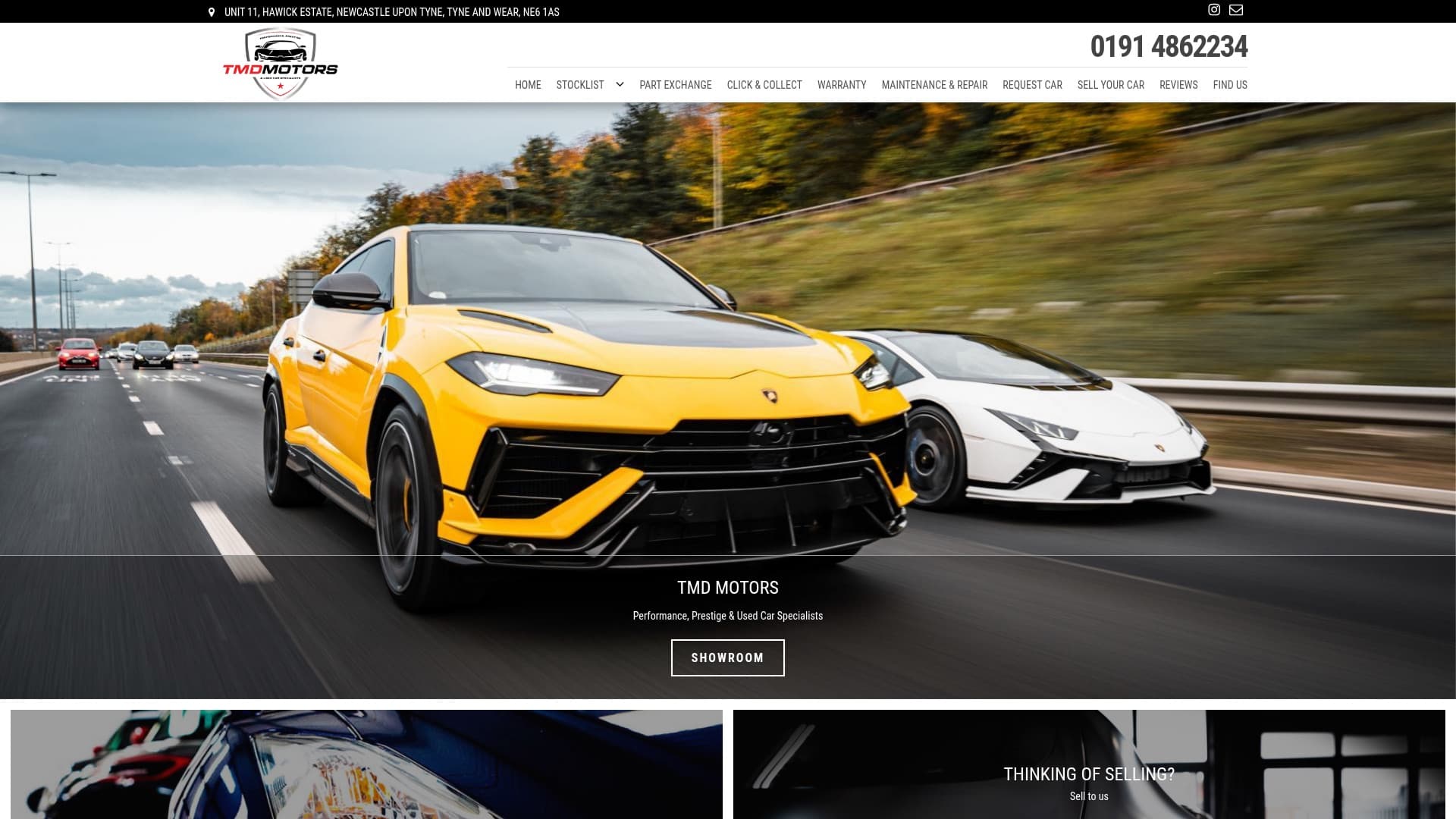 TMD Motors website — TMD Motors — prestige car dealership